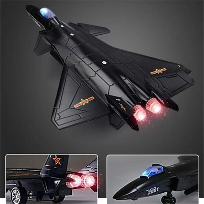NEW Chengdu J-20 Alloy Stealth Fighter Aircraft Airplane Diecast Model Kids Gift
