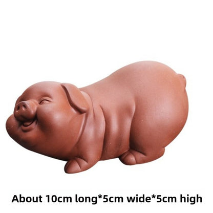 1PC Purple Clay Tea Pets Exquisite Small Luck Pigs Small Ornaments