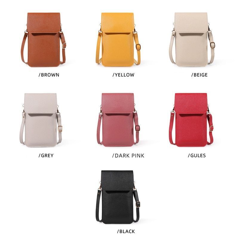 Leather Wallet Crossbody Fashion Touch Screen Phone Bags Handbag Messenger Bags