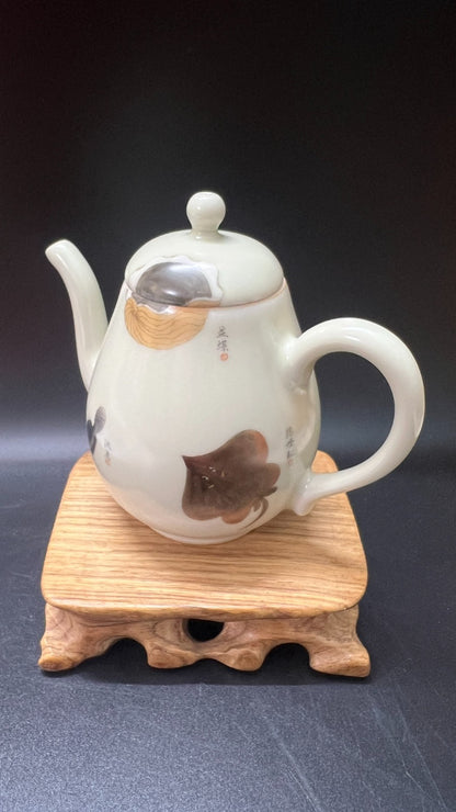 200cc chinese JingDeZhen Handmade Teapot hand-painted HaiCuo Gongfu Teapot