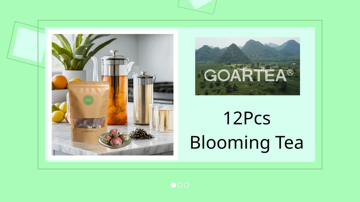 GOARTEA 96PC Blooming Flower Floral Tea Handmade Natural Artistic Green Tea Ball-