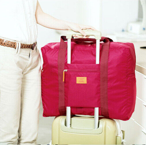 Large Capacity Travel Bags Folding Waterproof Durable Handbag Solid Color Unisex