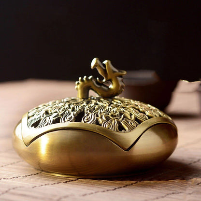 Incense Burner Stick Holders Alloy Copper Delicate Bronze Ruyi Plate Home Decors