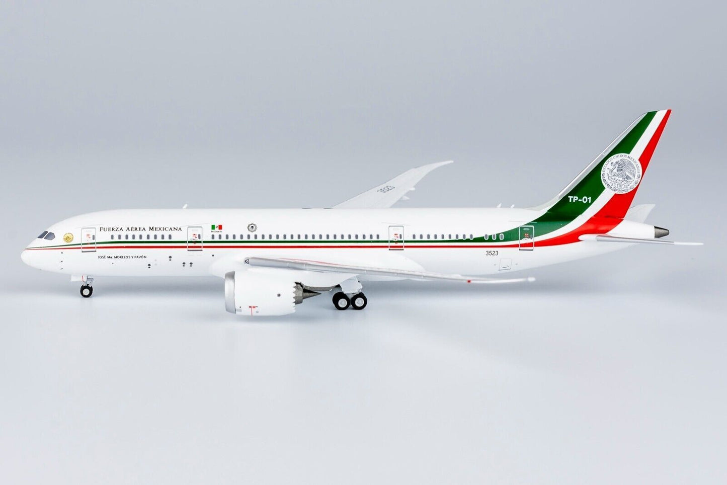 1:400 NG Model Mexican Air Force BOEING 787-8 Passenger Airplane Diecast Model