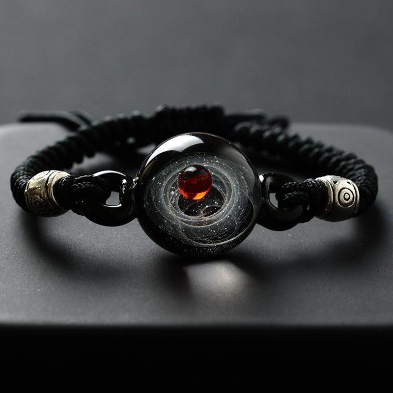 Men Women Beaded Bracelets Nebula Cosmic Handmade Galaxy Couple Jewelry Presents
