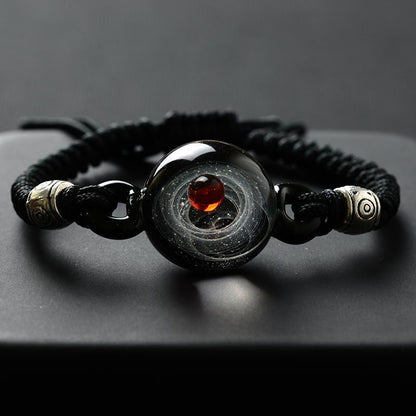 Men Women Beaded Bracelets Nebula Cosmic Handmade Galaxy Couple Jewelry Presents
