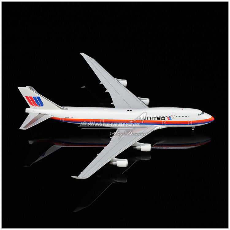 1:400 JC Wings UNITED BOEING 747-400 Passenger Airplane Diecast Aircraft Model