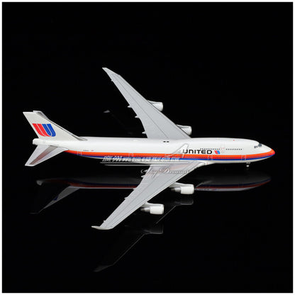 1:400 JC Wings UNITED BOEING 747-400 Passenger Airplane Diecast Aircraft Model