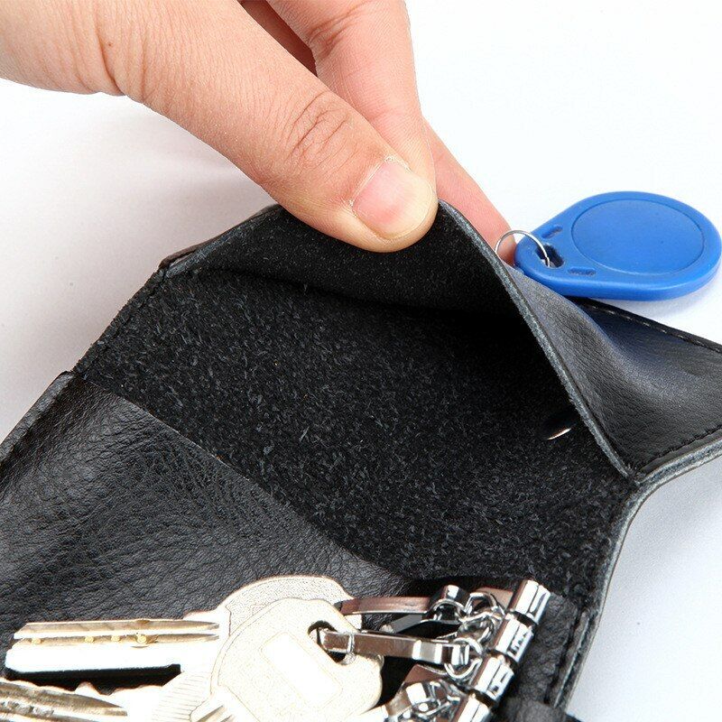 Men Women Car Key Keychain Key Bag Holder Pouch Leather Unisex Key Bag Small Bag