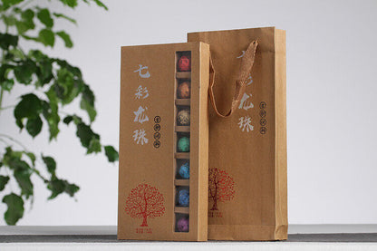 21pcs Yunnan Pu'er Tea Colorful Dragon Pearl Handmade Dragon Pearl Pu'er Raw Tea