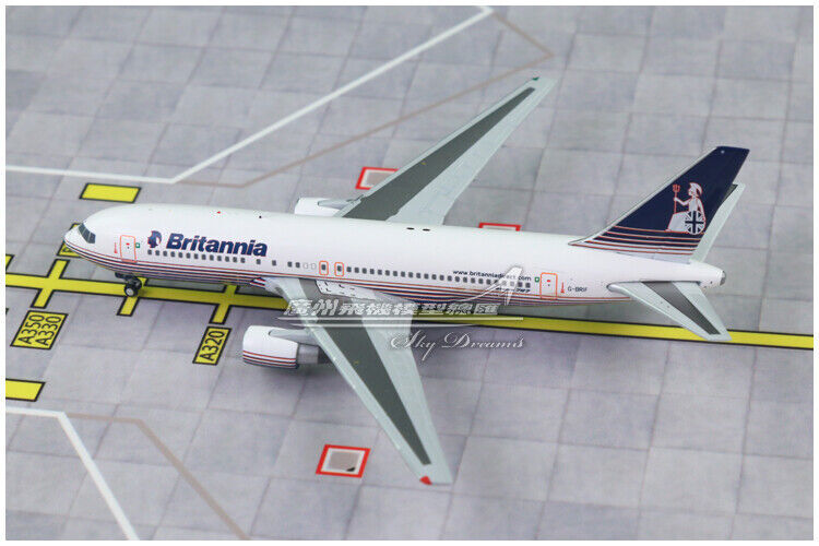 1:400 JC Wings Britannia BOEING 767-200ER Passenger Airplane Diecast Plane Model