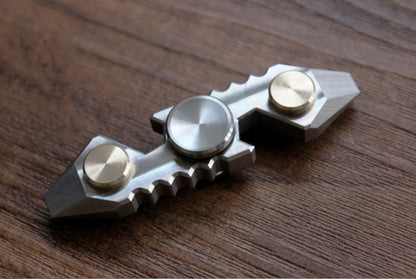 New Titanium+Brass Hand Twisting Spinning Top Gyro Gyroscope Spinner Gyro Toy