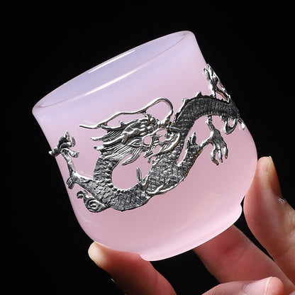 1pc 80ml Chinese Tea Cup Porcelain Tea Cup for Lady Pink Glaze Personal Cup