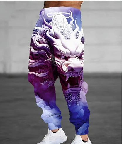 Autumn New Men's Casual Pants, Sweatpants 3D Digital Printing trend