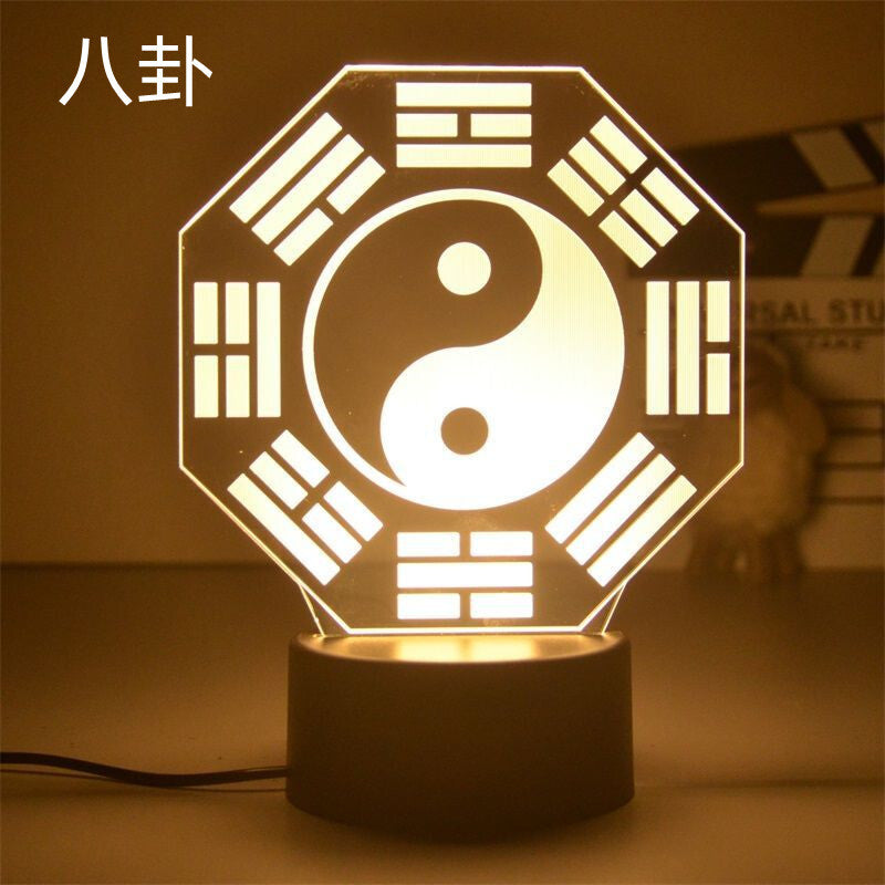LED Night Light USB Buddha Lamp Shurangama Mantra Heart Sutra Attract Wealth
