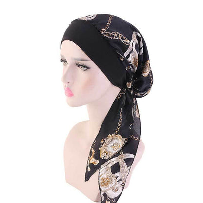 Womens Muslim Hijab Cancer Chemo Hat Turban Hair Loss Head Wrap Scarf Bandana*US