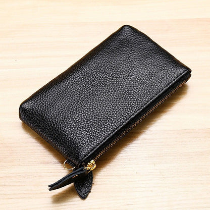 Genuine Cow Leather Wrist Strap Purse Handbag Versatile 17.5*10*0.8 CM Polyester