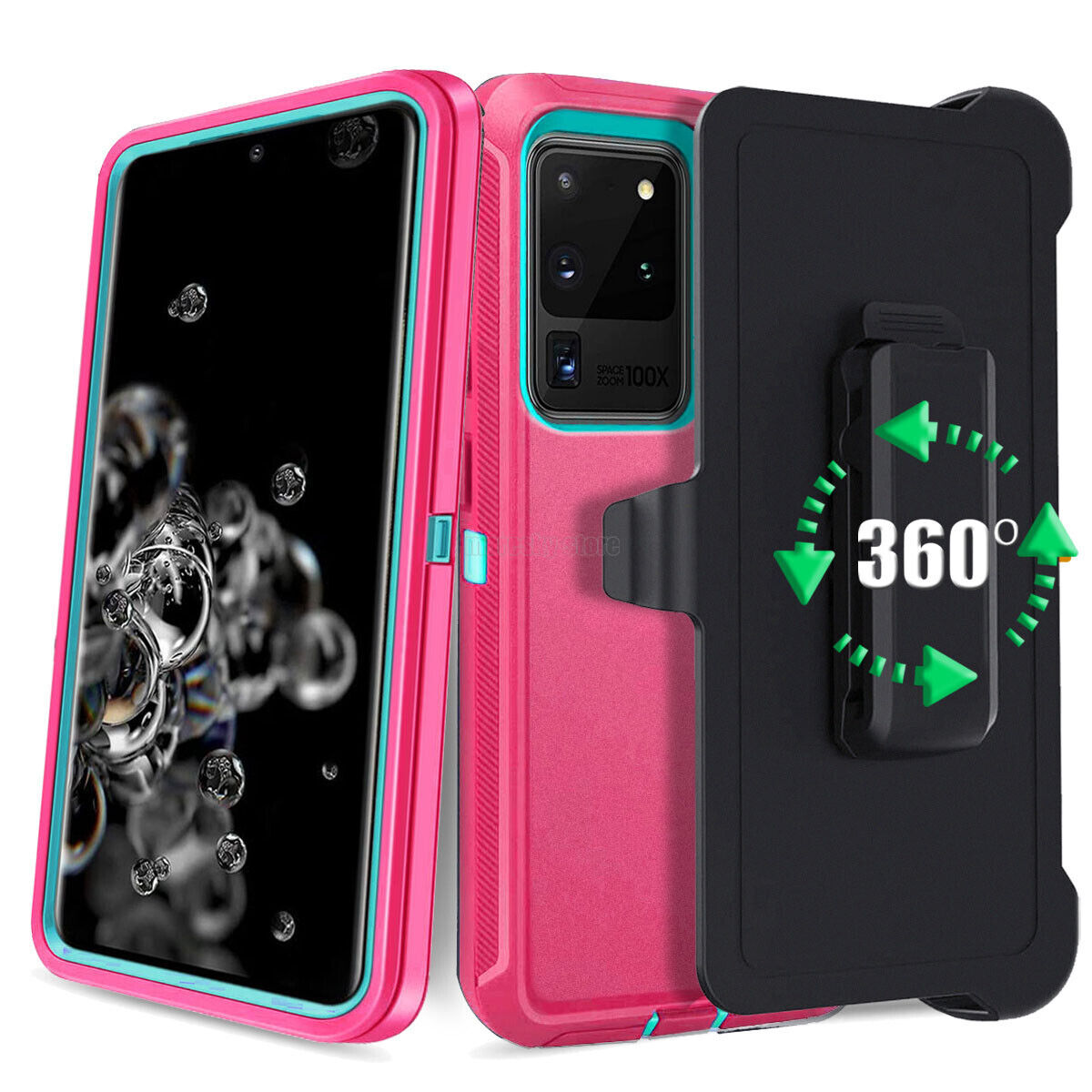 For Samsung Galaxy S20 Ultra/+/FE Hybrid Rugged Case Cover + Holster Belt Clip