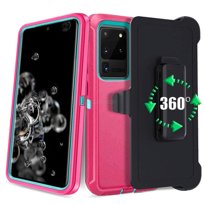 For Samsung Galaxy S20 Ultra/+/FE Hybrid Rugged Case Cover + Holster Belt Clip