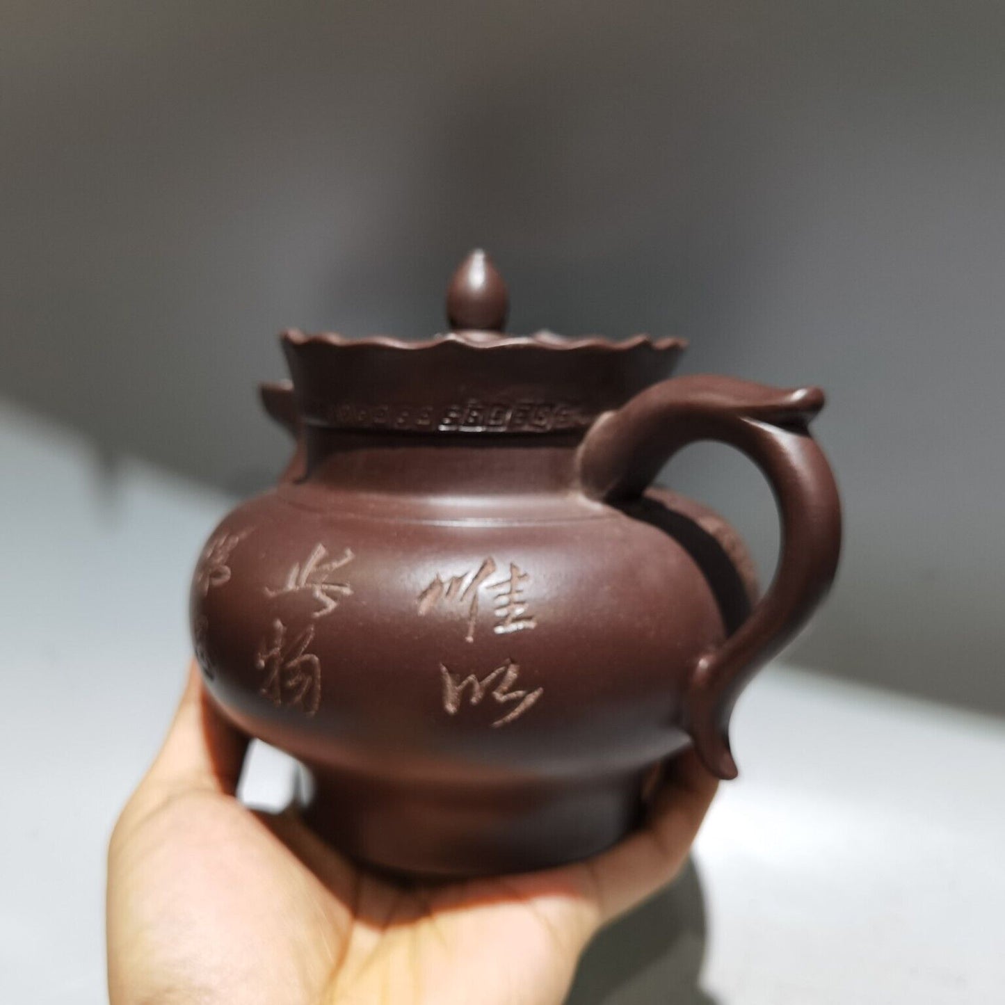 collect vintage chinese yixing purple clay teapot zisha Figure story teaware art