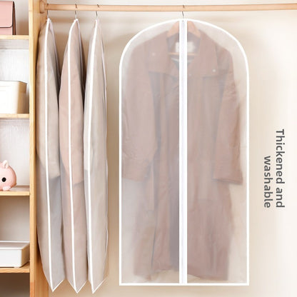 10 piece transparent hanging clothes dust cover, washable dustproof suit cover