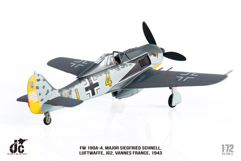 1:72 JC Wings FW 190A-4 JG2,VANNES FRANCE,1943 Fighter Diecast Aircraft Model