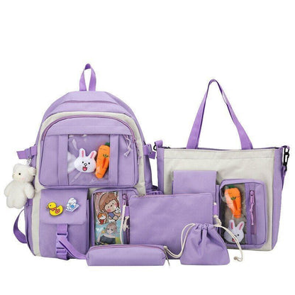 Women Backpack Multi Pockets Student Schoolbags Leisure Rucksack Backpack
