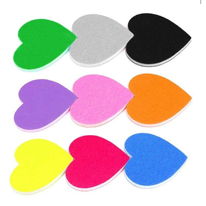 Nail File 50Pcs Disposable Manicure Pedicure Toolkit Lime Heart Buffer Sandpaper
