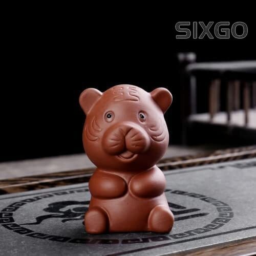 Yixing Zisha Ceramic Pottery Handmade Fengshui Zodiac 12 Animal Tea Pet Statue