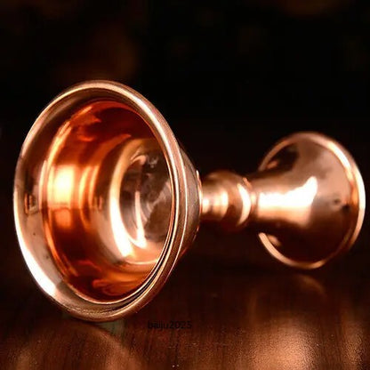 1PC Tibetan Buddhist Offering Water Bowl Divine Focus Ritual Vessel Red Copper
