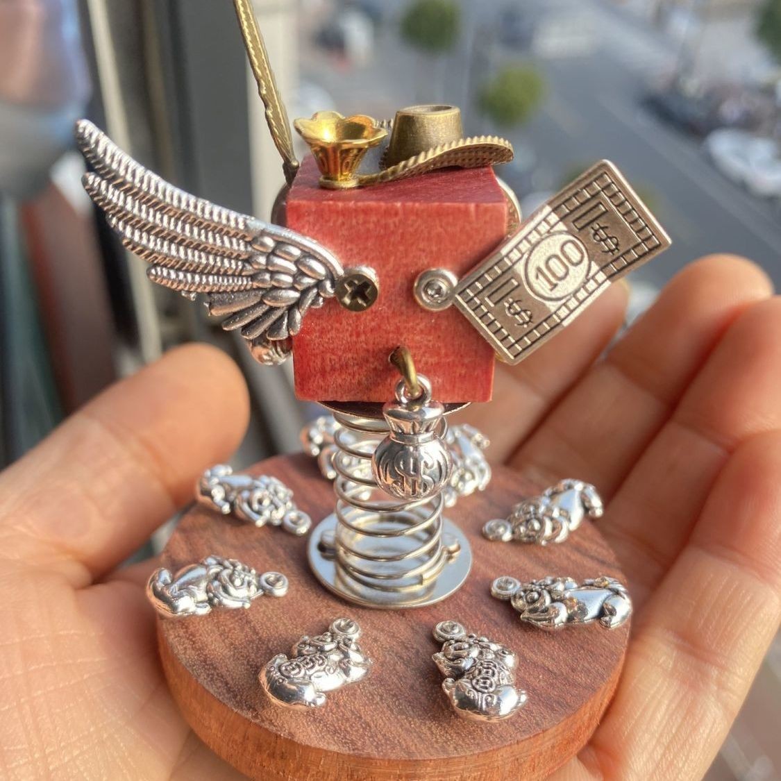 Pixiu Steampunk Robot Ornament Handmade Creative Car Desktop Gift Decor