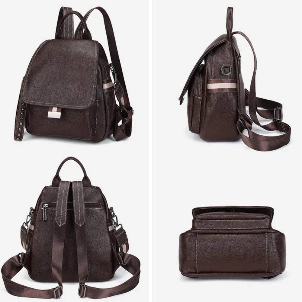 Genuine Leather Backpack Anti Theft Vintage Style