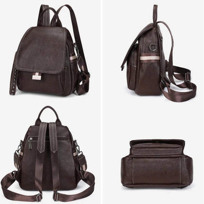 Genuine Leather Backpack Anti Theft Vintage Style