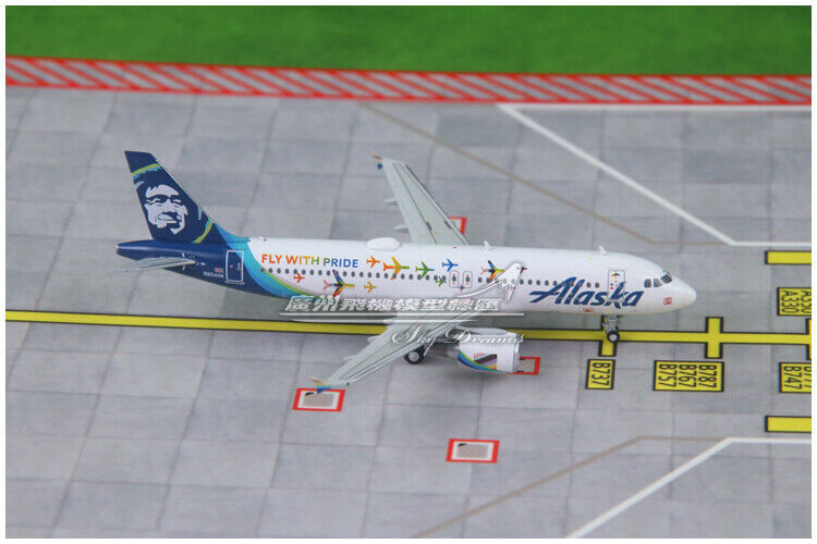 1:400 GeminiJets Alaska AIRBUS A320 Fly With Pride Passenger Plane Diecast Model