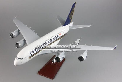 45CM 1:160 SINGAPORE AIRLINES AIRBUS A380 9V-SKA Passenger Airplane Resin Model