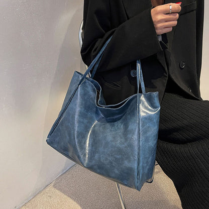 Tote Bag Bucket Bag Messenger Bag PU Leather Underarm Handbags Portable Casual