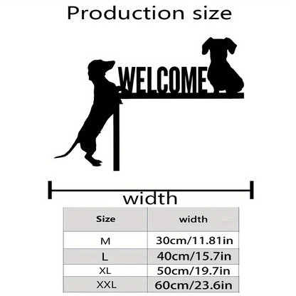 Wiener Dog Welcome Metal Wall Art Dachshund Pet Lover Gift Home Decor