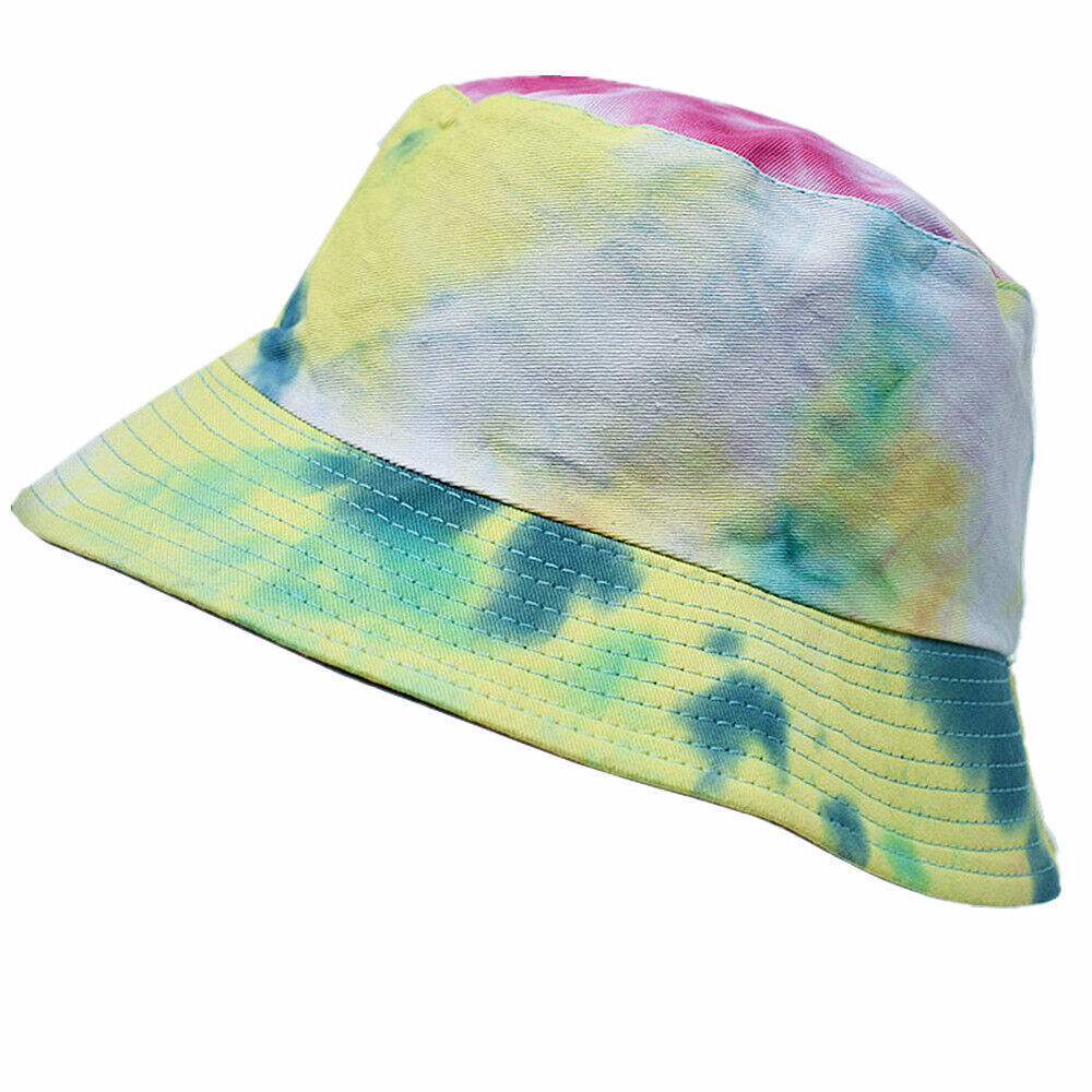 Unisex 100% Cotton Bucket Hat Boonie Hunting Fishing Outdoor Reversible Cap