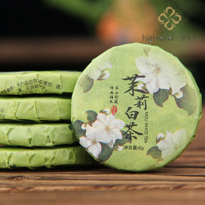 500g White Tea Cake Yunnan Aged White Tea Jasmine Scented Mini Floral Aroma Tea