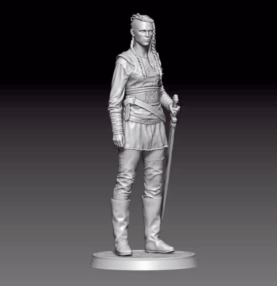1/24 resin figure model 3D printing of Viking female warriors unassembled