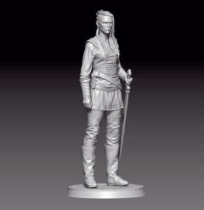 1/24 resin figure model 3D printing of Viking female warriors unassembled