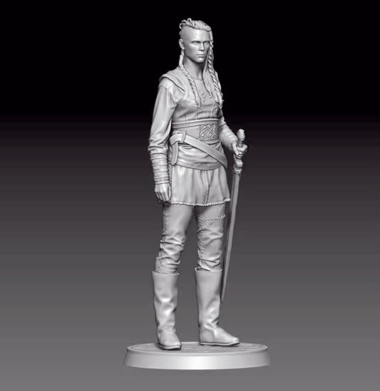 1/24 resin figure model 3D printing of Viking female warriors unassembled