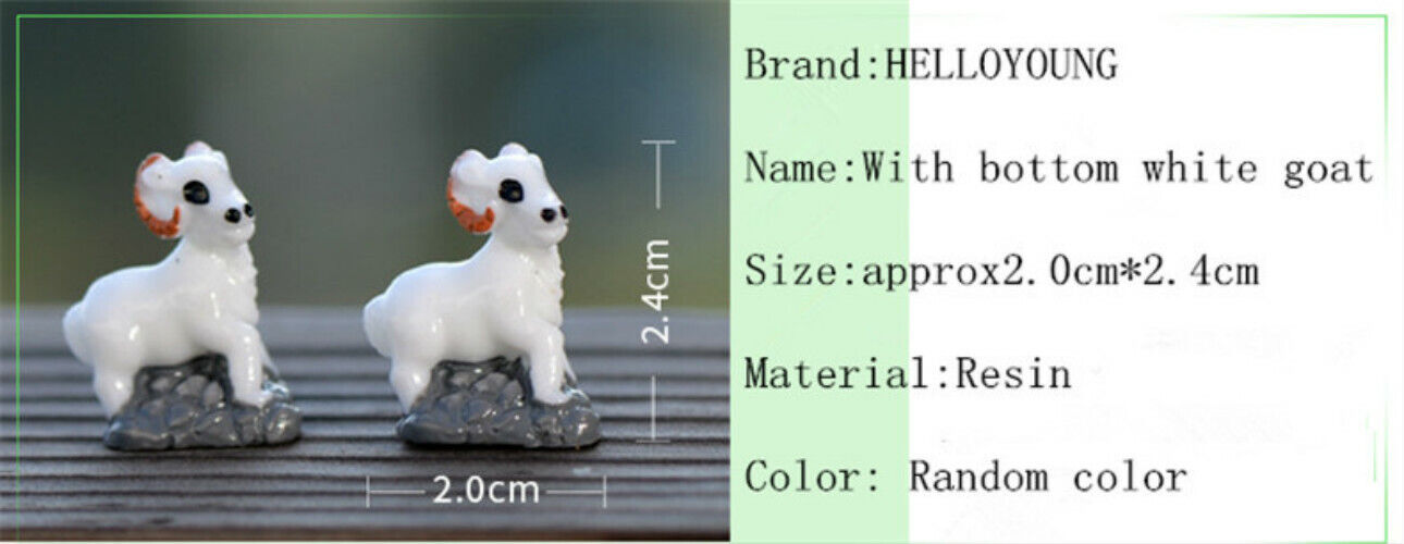 Mini 5pcs with Bottom White Goat Supplies Landscape Deco Creative Handicrafts