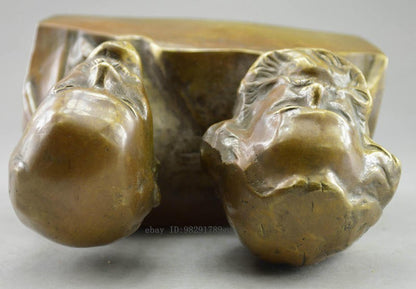 Great Communist Marx and Lenin Bust Bronze Statue Handcarved Figures Statues