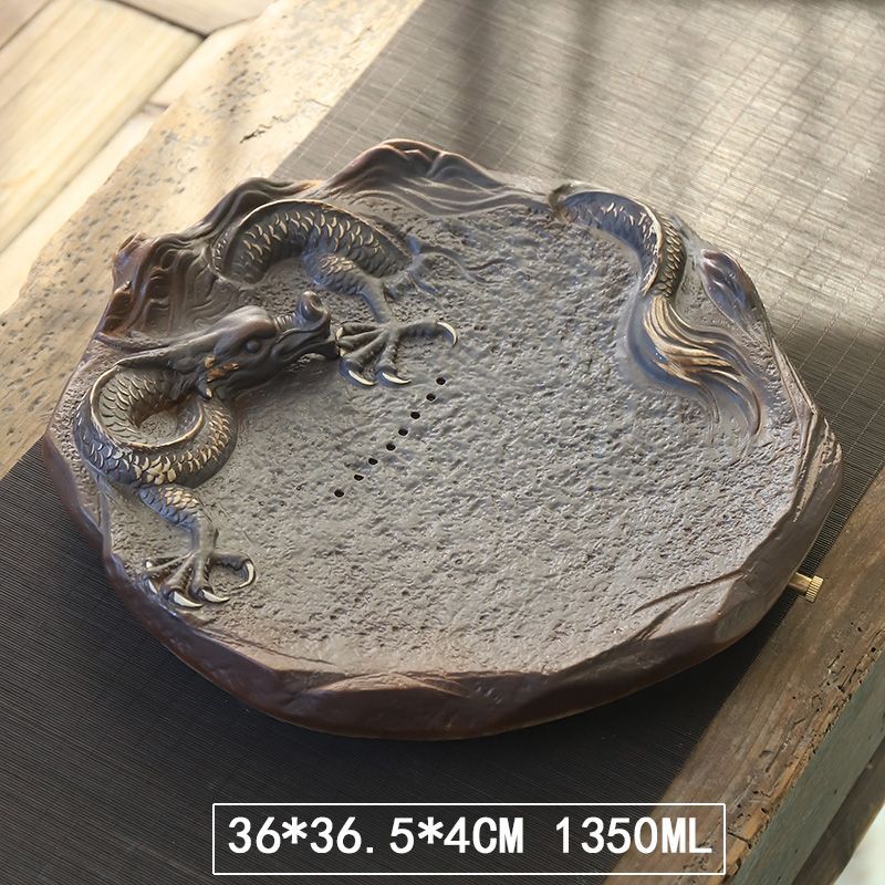 China Yixing Porcelain Tea Plate Tray Kung Fu Tea Set Lotus Tea Tray Decoration