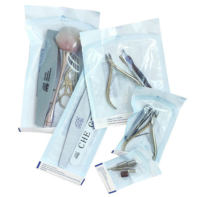 200Pcs Disposable Sterilization Disinfection Bag Set Nail Tool Sterilizer PP Bag