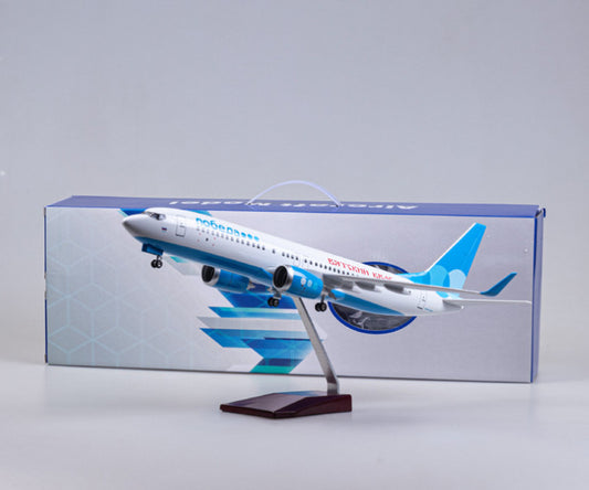 1:85 47CM Pobeda BOEING 737 MAX Passenger Airplane Landing gear Resin Model