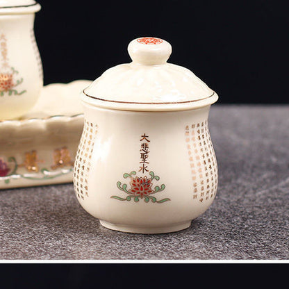 New Buddhism Water Supply Cup Holy Water Cup Ceramic Cup Buddhist Supplies Decor