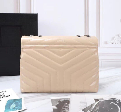 Large Computer Bag Tote Diamond Pattern Bag Metal Chain Shoulder Crossbody Purse