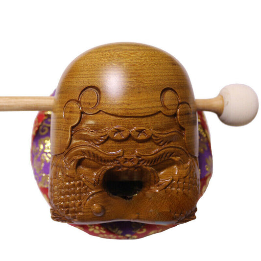 3.5 inch Zen Buddhist Monk Muyu Rosewood Wooden Fish Mokugyo Temple Block Drums